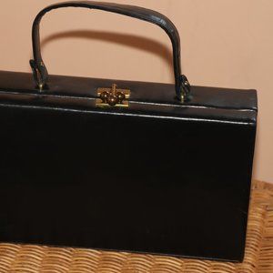 Vintage LEATHER Structured Box Bag